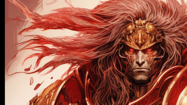 MAGNUS THE RED, PRIMARCH OF THE THOUSAND SONS.  AI CONCEPT ART