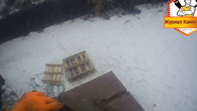 Кладка столбика 2.8м высотой