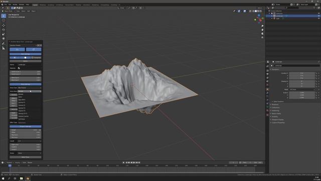 Как сделать ландшафт в Blender 3D за 2 минуты с помощью встроенного плагина  [blender 3d уроки]