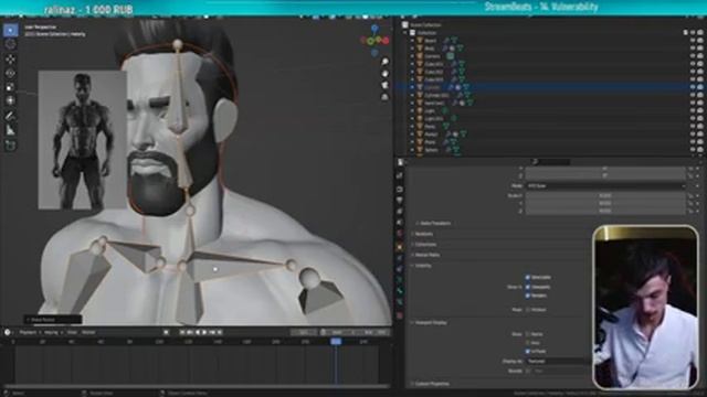 НЕВЕРОЯТНАЯ ПОЗА ГигаЧада в Blender
