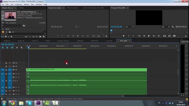 Синхронизация видео и звука в Premiere Pro CC