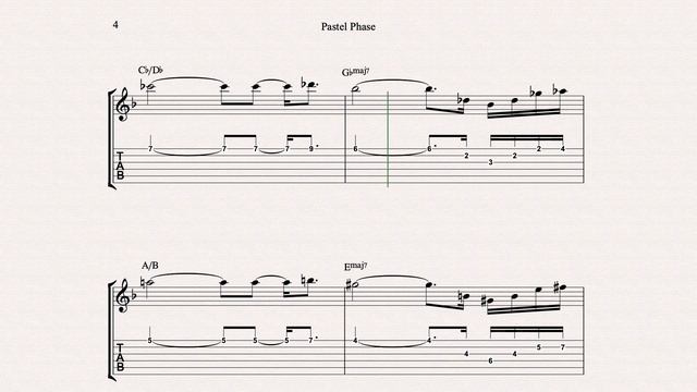 Pastel Phase By Alan Shoesmith (standard Notation, Guitar Tablature And Chord Symbols)