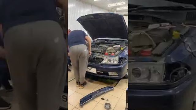 Toyota Carina, поколение 7. Установка  Blled Aozoom A17.
