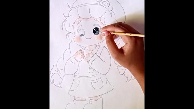 Cute Girl Drawing || Cute Girl Drawing Tutorial || #drawing || #cutegirl || #girldrawing