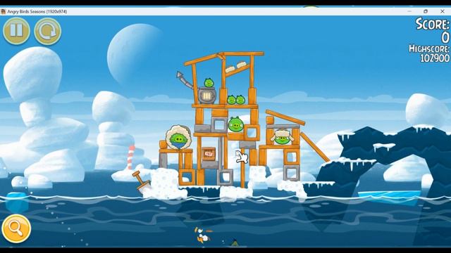 Angry Birds Seasons PC Arctic Eggspedition Level 1