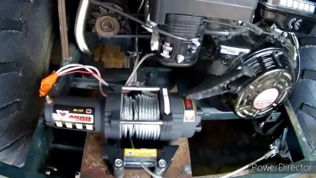 Вологодский вездеход каракат Охотник. Установка лебедки.