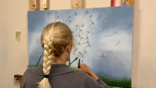 Painting Tutorial / Make A Wish / Dandelion Art / Amy Giacomelli