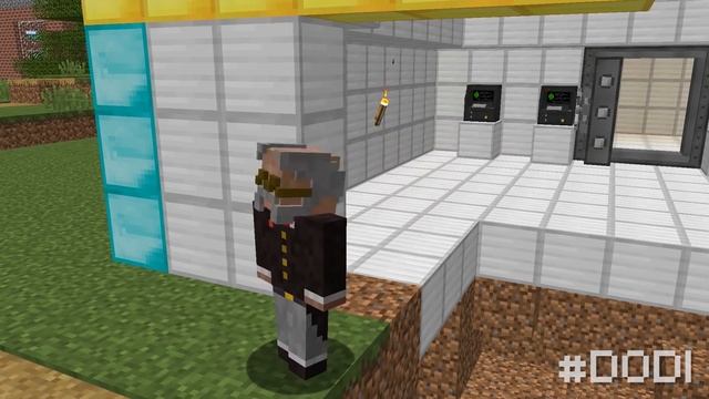 Minecraft PE : PRO Built A HOUSE On NOOB House! Noob Vs Pro In Minecraft Animation