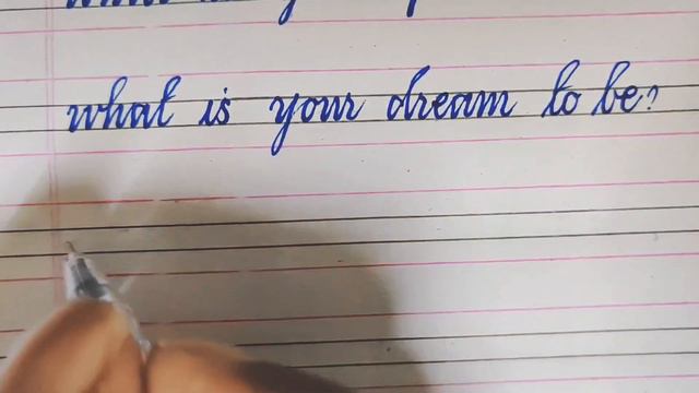 Simple Sentences To Practice In Cursive Writing // Four Lines// Important Questions In Interview