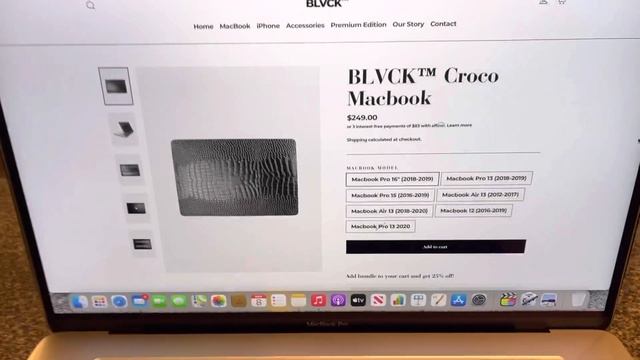 Black.net Apple MacBook Pro crocodile cover