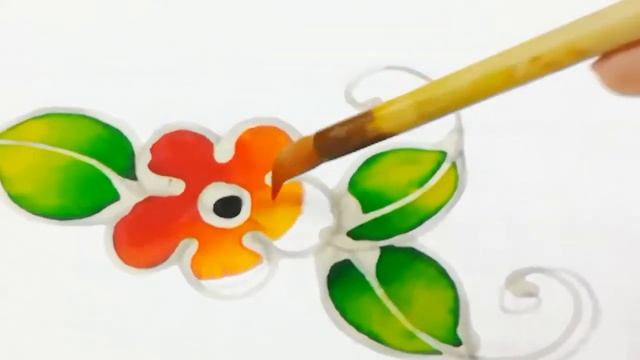 Batik Colouring Demonstration - Flower 
(simple And Nice Techniques)