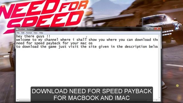 DOWNLOAD NEED FOR SPEED PAYBACK FOR MAC OS