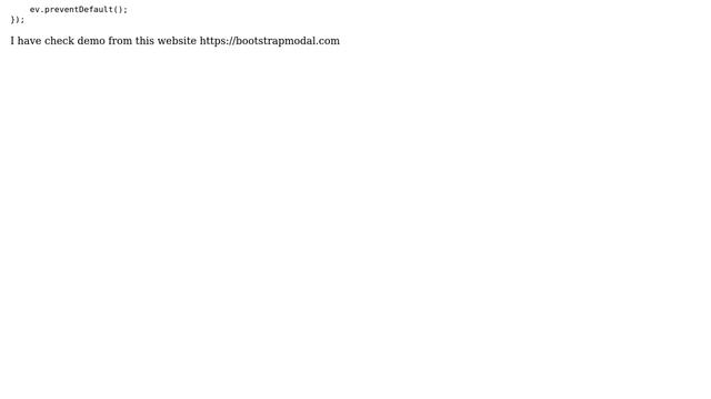 How To Open A Bootstrap Modal Using JQuery?
