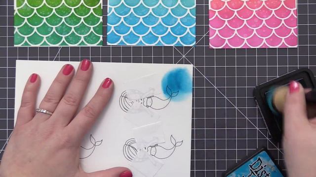 How To Create Ombre Mermaid Cards