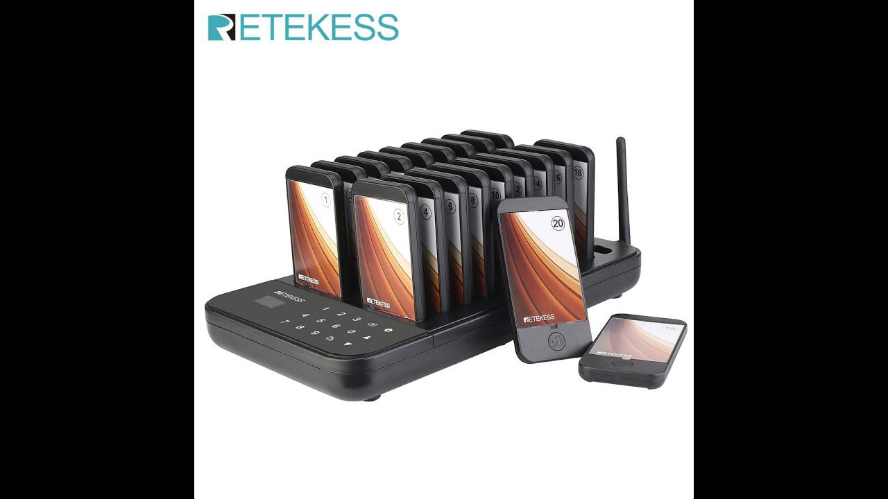 Retekess TD173 ресторанный пейджер, система вызова клиента 20 пейджеров