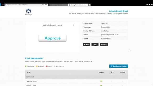 Vehicle Health Check From Lookers Volkswagen Blackpool