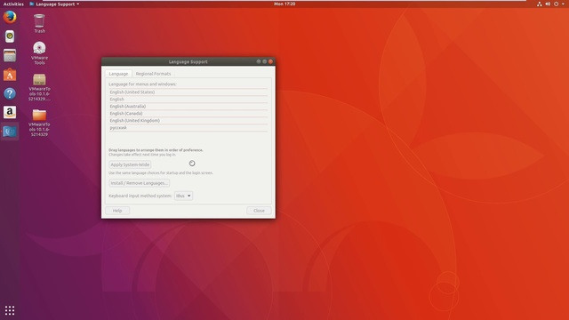 Ubuntu 17.10 64-bit - Локализация