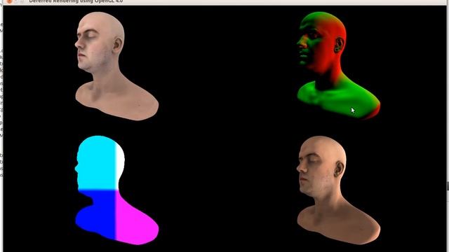 OpenGL Deferred Rendering - Head Mesh