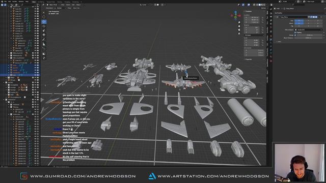 Stream AndrewHodgson3D 2024-05-27 Spaceship Modelling In Blender