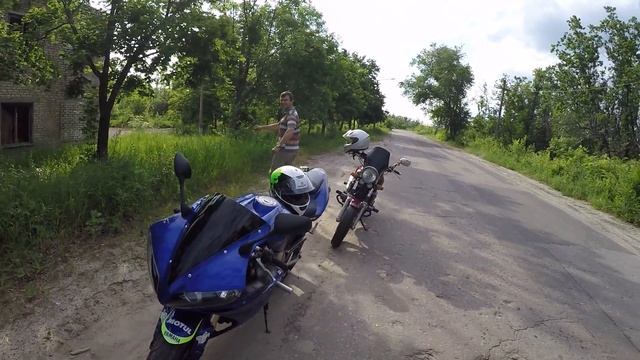 Покатушки с Костей Yamaha R 1, Honda CB 400.