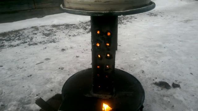Печь на отработке в гараж