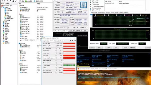 i5 8400 GT1030 H110M DDR3 CPU GPU stressstability test furmark
