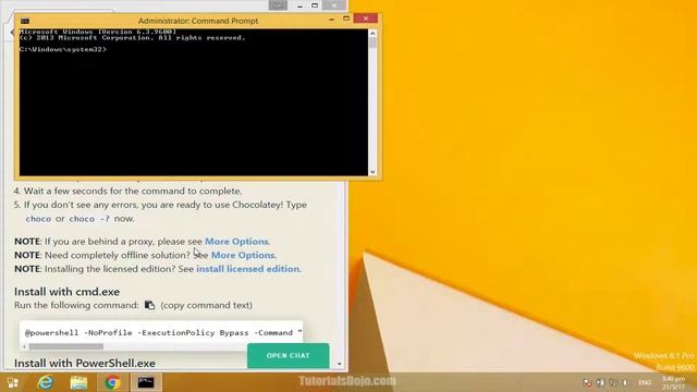 Installing CHoco On Windows