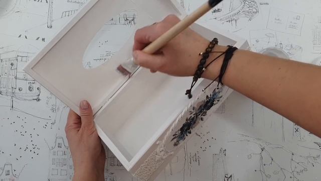 Decoupage # Antiqued Tissue Box #itdcollection # DIY Tutorial...