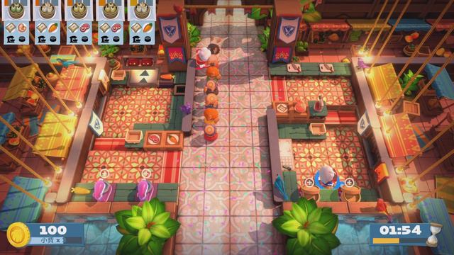 Overcooked! All You Can Eat World Food Festival 3-1 2 players 4 Stars (Score: 0 Bug???)