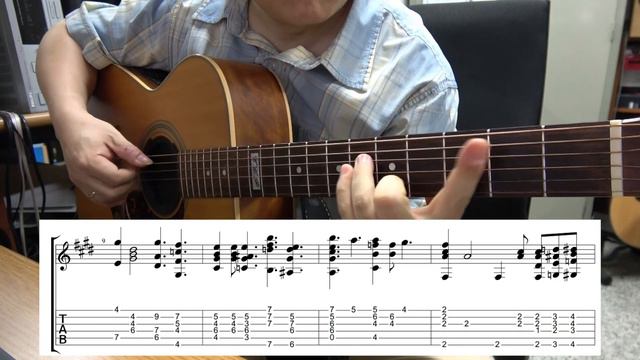 Abide With Me - Hymn, Arranged  By Walter Rodrigues Jr., Finger Style Guitar, Tablature