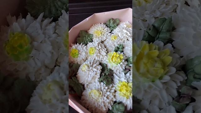 Букет из зефирных Хризантем