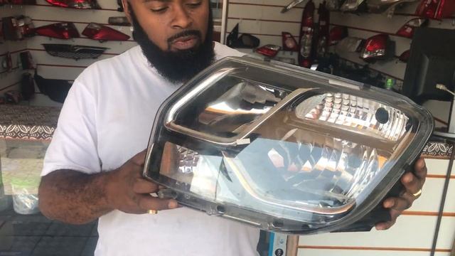Farol Do Renault Duster 2015 Ha 2016 Mascara Negra