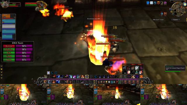 WoW Classic Multibox: Dru | X3 Mage | Priest   AOE ^^