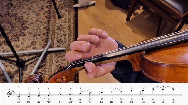 Violin B♭ Major Scale, Play Through (♩ = 80)

STUDENT