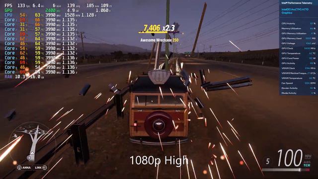 INTEL ARC A770 16GB / I5 12400F / 16GB RAM / 1080p / Forza Horizon 5