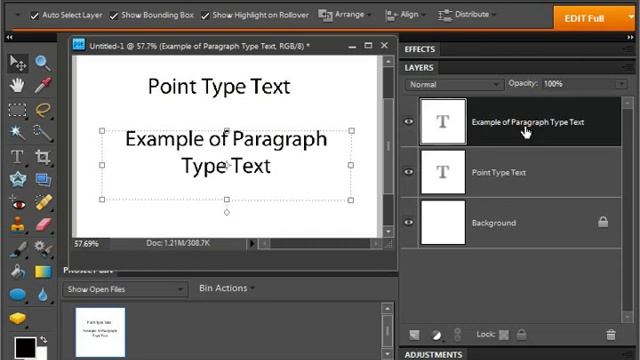 Photoshop Elements 9.0 Tutorial Text Basics Adobe Training Lesson 11.1