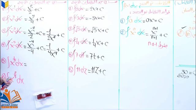 رياضيات الفصل الرابع محاضرة 1