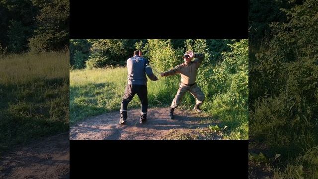 От ножа.Дистанция.Импульсные удары палкой. В. Н. Крючков