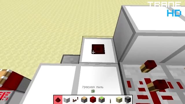 [Minecraft] Урок 124: Скрытая дверь 2x2 [Поршни скрыты] [1.5.2]