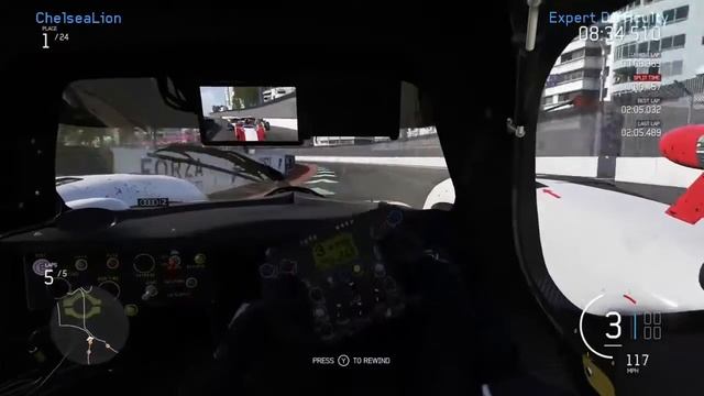 Grinding FTW W/ Audi R18 E-tron @ Rio De Janeiro. Forza 6 (Expert Difficulty)