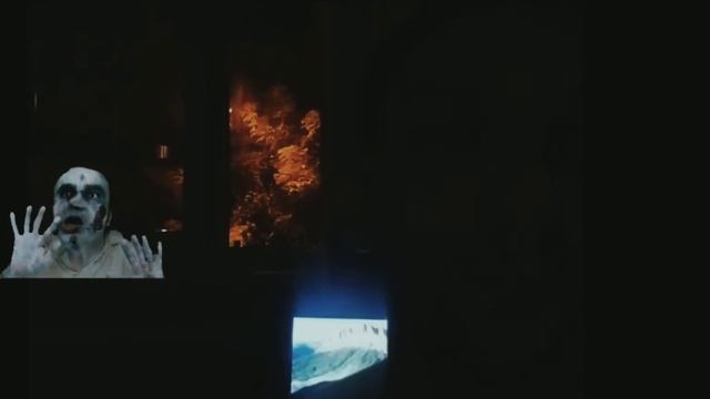 Xombie за окном.Монтаж в VideoPad,с футажа грин.