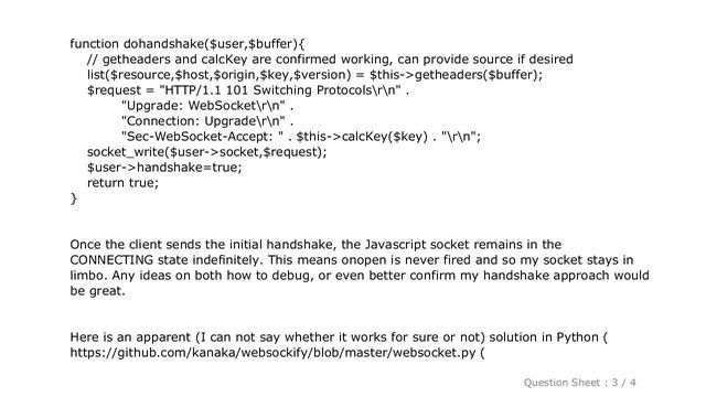 HTML : WebSocket Server Using Latest Protocol (hybi 10)