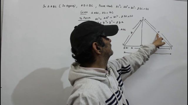In Triangle ABC (in Figure), AD Is Perpendicular To BC, Prove That AC^2 =AB^2 + BC^2 - BC × BD
