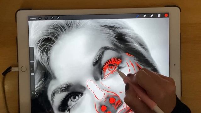 How to make a digital tattoo stencil in Procreate  Posterize effect in Photoshop