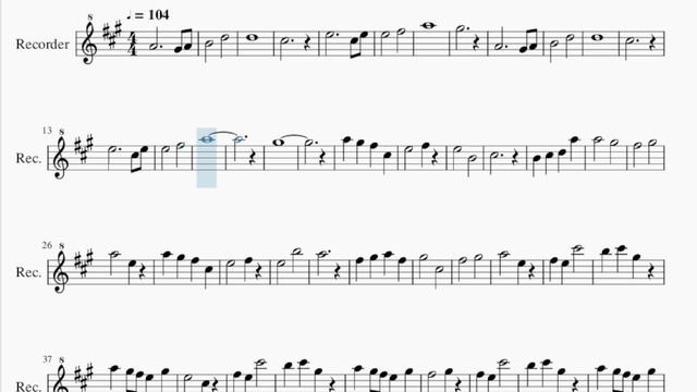 Recorder Sheet Music: How To Play Seigi No Chikara (Fairy Tail) By Yasuharu Takanashi