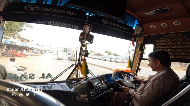 Travel By Bus In Karachi | Al Saif Daewoo Bus | Daewoo Bus | Bus Driving | Quetta Karachi | EP 07