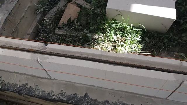 Армирование газоблока первого ряда 3 Часть
