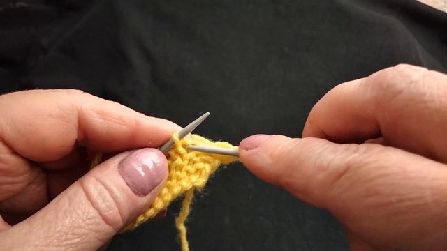 Лицевая провязанная из предыдущего ряда