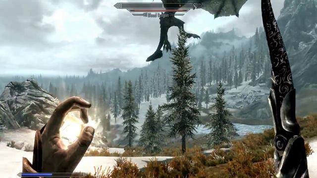 The Elder Scrolls: V Skyrim Blood Dragon Battle