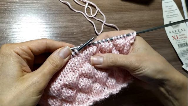Узор пупырышки спицами//Knitting Pimples Pattern